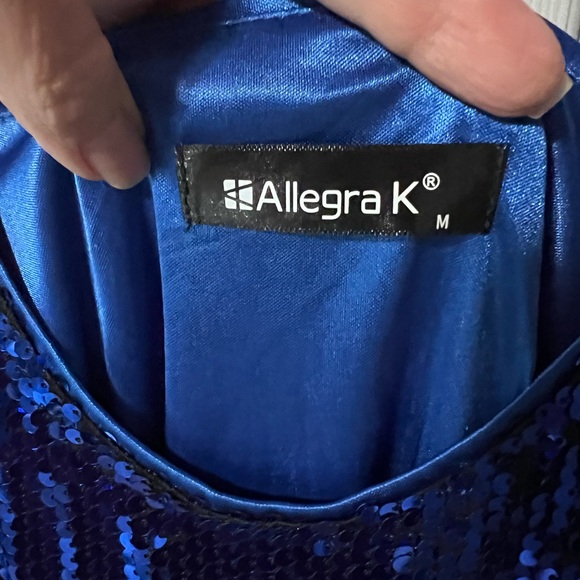 Allregra K royal blue sequin party/new years eve dress size M; like new - Picture 2 of 10